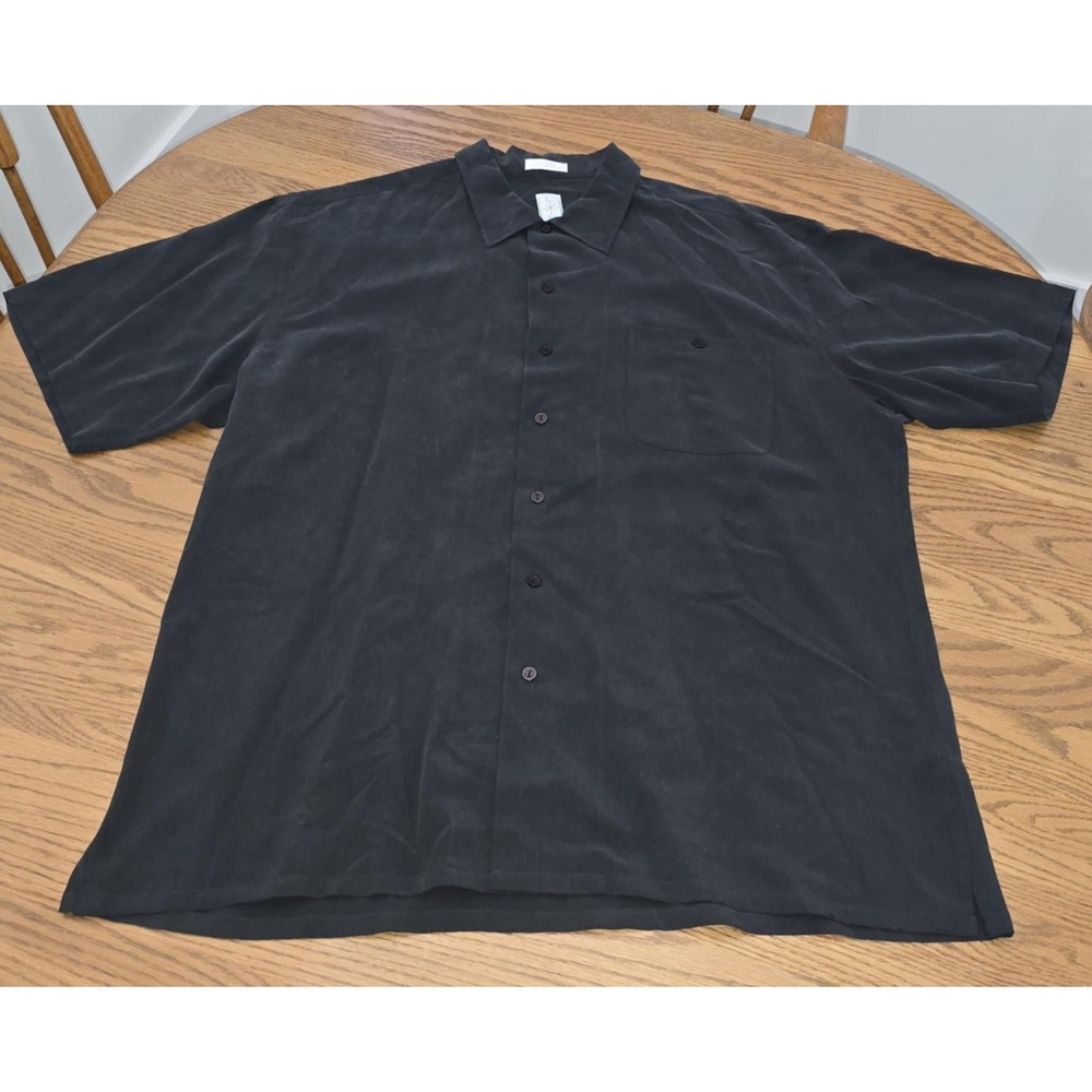 Vintage Burma Bibas Silk Shirt XL Hot Tin Roof Key West Embroidered Resort - Picture 10 of 13